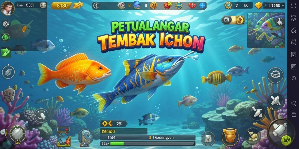Tangkapan layar utama dari gameplay seru Tembak Ikan.