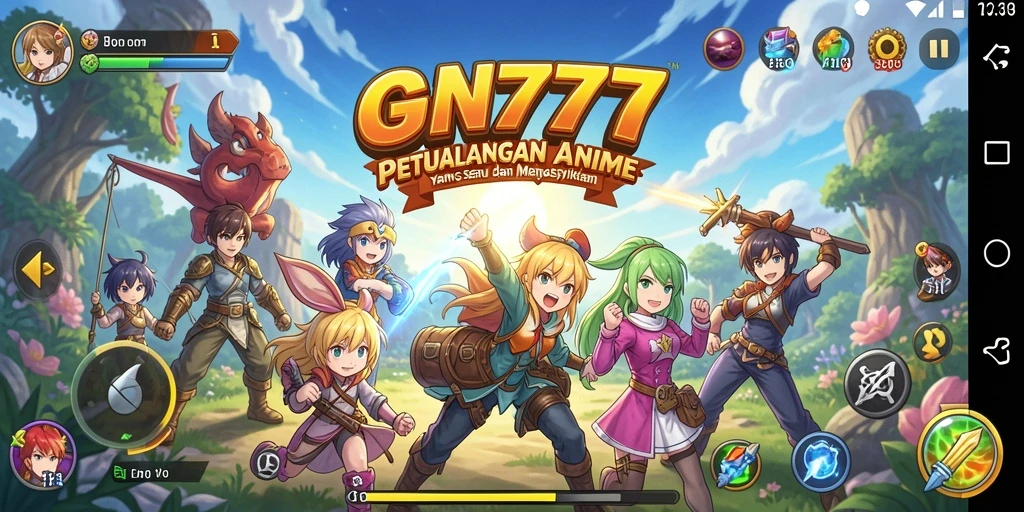Screenshot menunjukkan aksi seru dalam gameplay GN777 yang penuh warna.