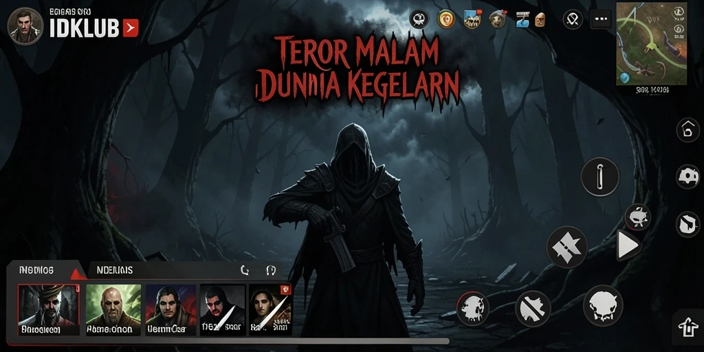 Tangkapan layar IDKLUB menampilkan suasana mencekam dan gameplay menegangkan.