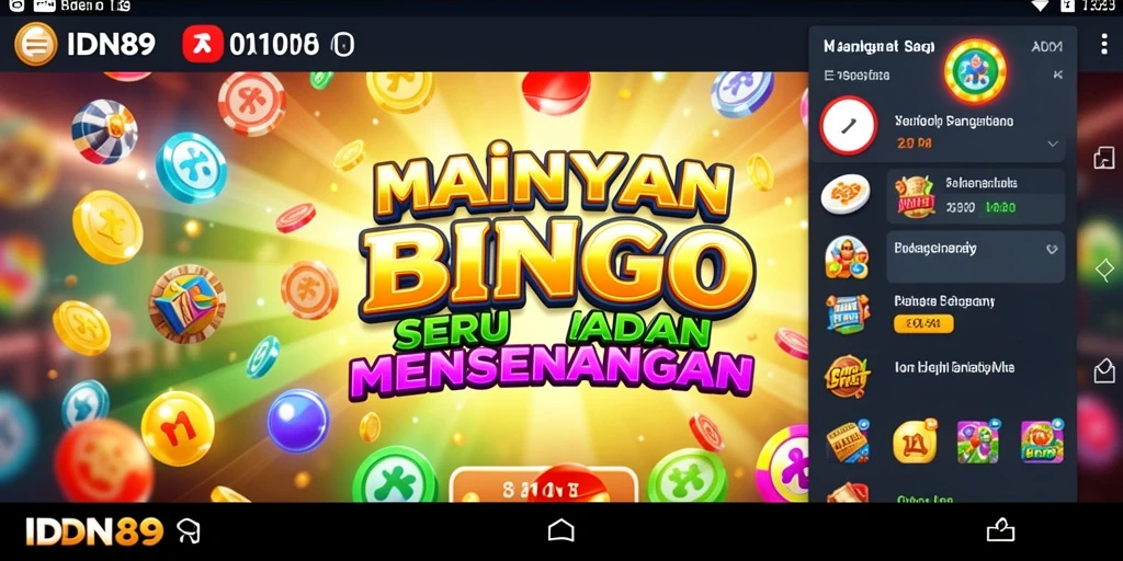 Gameplay seru Bingo di aplikasi IDN89 dengan teman-teman.