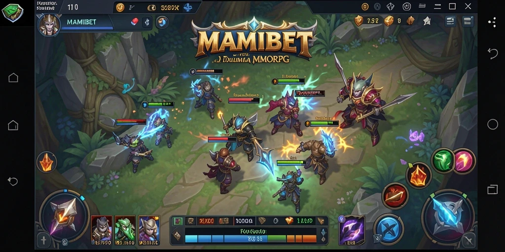 Screenshot gameplay MAMIBET menampilkan karakter dalam pertempuran seru.