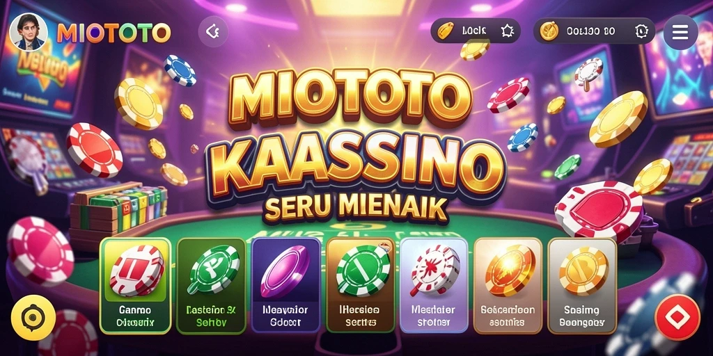 Tampilan menarik permainan Kasino MIOTOTO dengan berbagai fitur seru.