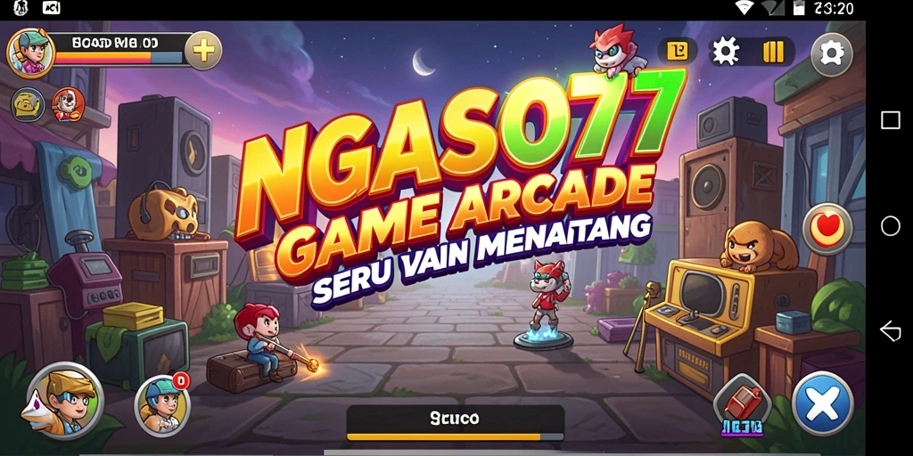 Tampilan gameplay seru dari NGASO77 dengan tantangan arcade.