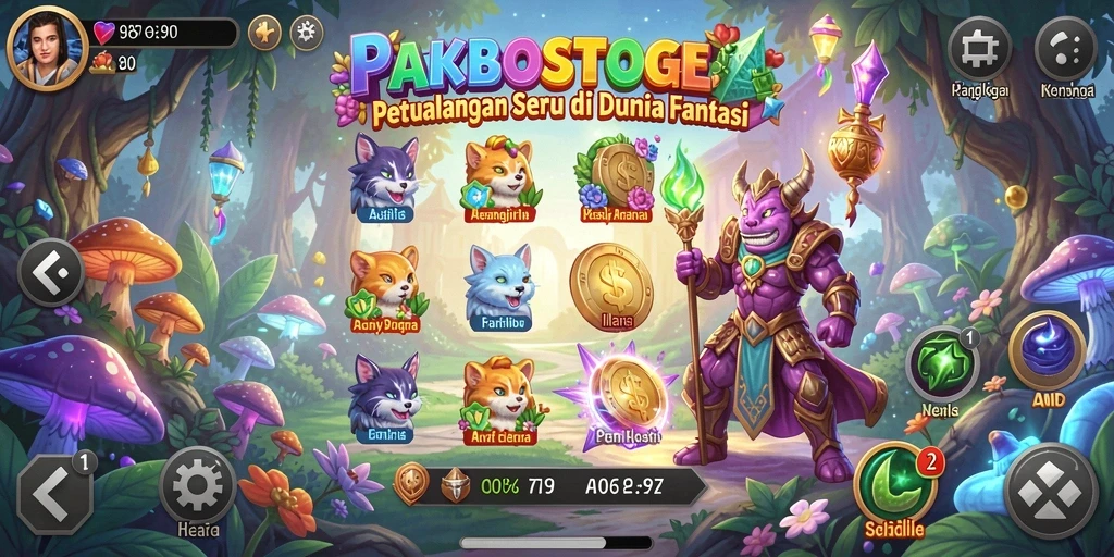 Tangkapan layar PAKBOSTOGEL menampilkan aksi seru gameplay Adventure.
