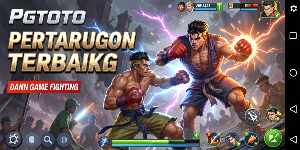 Screenshot gameplay PGTOTO menampilkan pertarungan yang seru dan karakter yang dinamis.