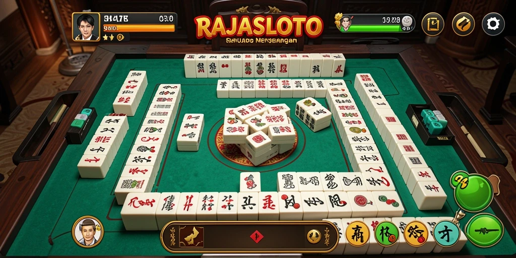 Gameplay seru RAJASLOTO dengan grafik Mahjong yang menarik.