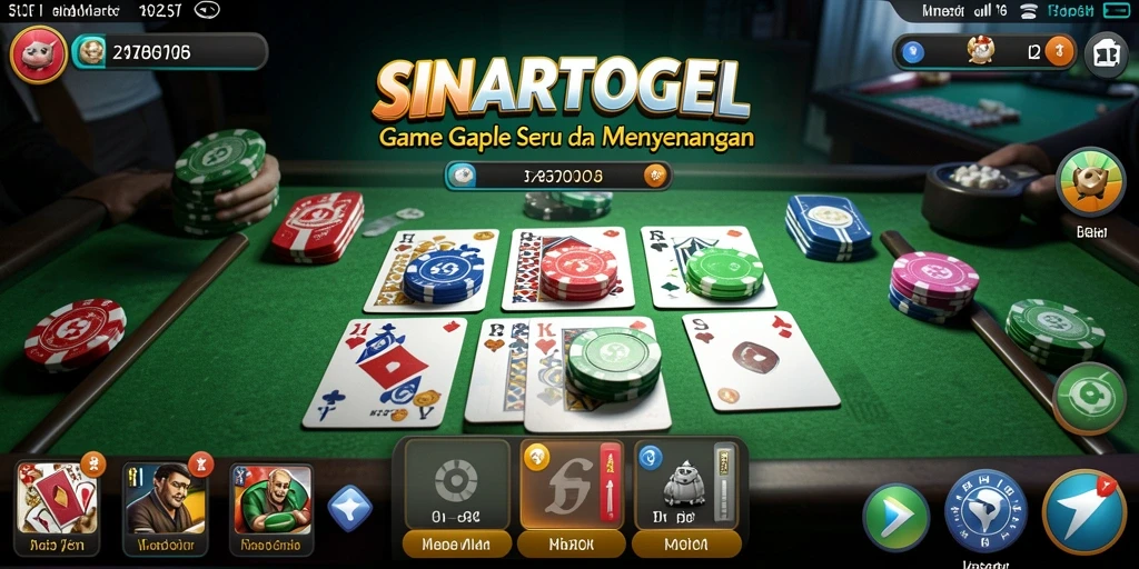 Tampilan gameplay SERU dari SINARTOGEL saat bermain Gaple.