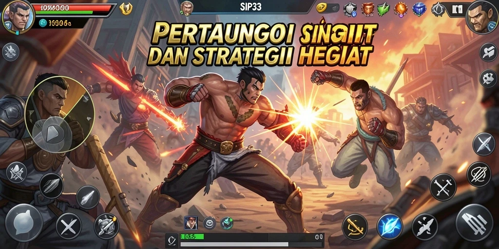 Screenshot SIP33 menampilkan aksi pertarungan mendebarkan dan karakter-karakter unik.