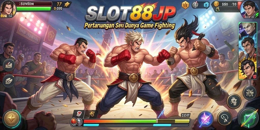 Tampilan gameplay seru dari SLOT88JP yang penuh aksi Fighting.