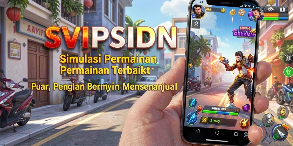 Tampilan utama SVIPSIDN menampilkan lingkungan simulasi yang melimpah dan interaktif.