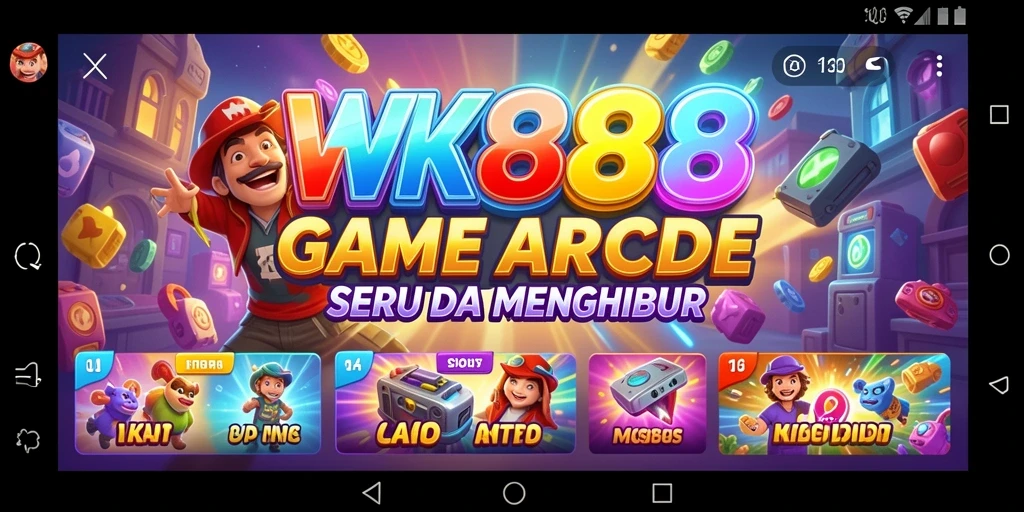 Tampilan gameplay seru dari WK888 dengan aksi arcade yang mendebarkan.