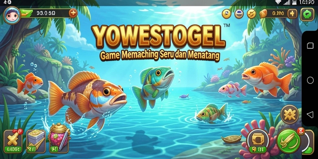 Tampilan menarik dari gameplay memancing di YOWESTOGEL.